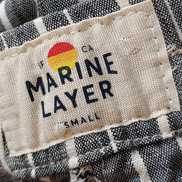 Marine Layer Gray Striped Track Pant Size Small Gray White - Picture 10 of 11